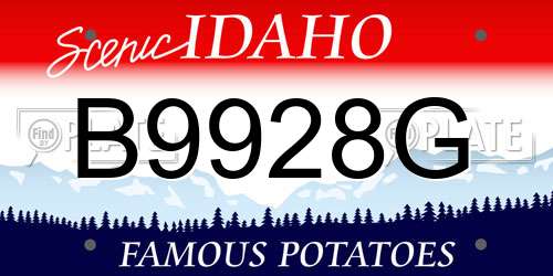 B9928G Idaho License Plate