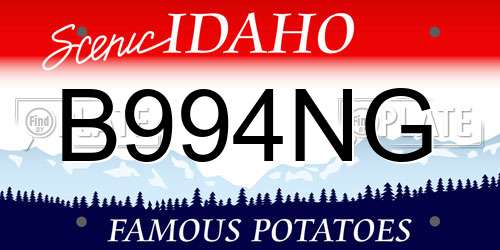 B994NG Idaho License Plate