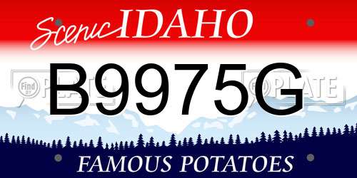 B9975G Idaho License Plate
