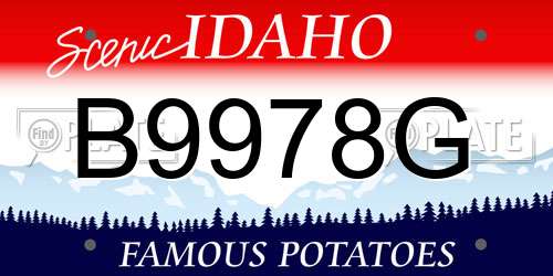 B9978G Idaho License Plate