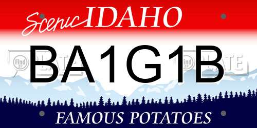 BA1G1B Idaho License Plate