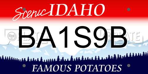 BA1S9B Idaho License Plate