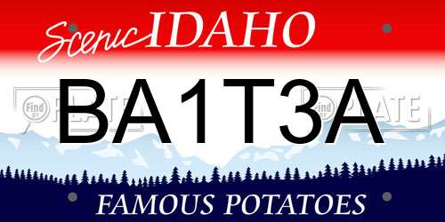 BA1T3A Idaho License Plate