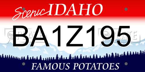 BA1Z195 Idaho License Plate
