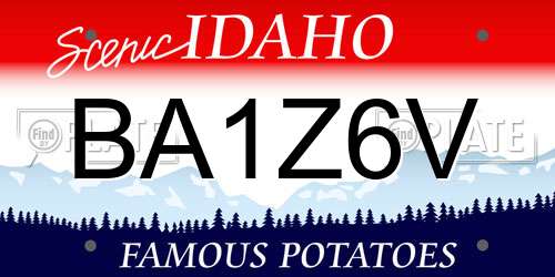 BA1Z6V Idaho License Plate