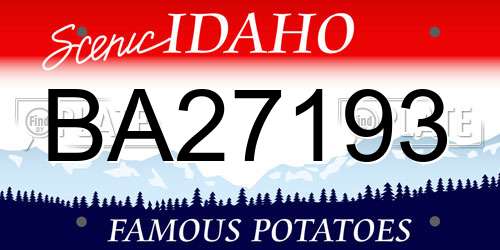 BA27193 Idaho License Plate