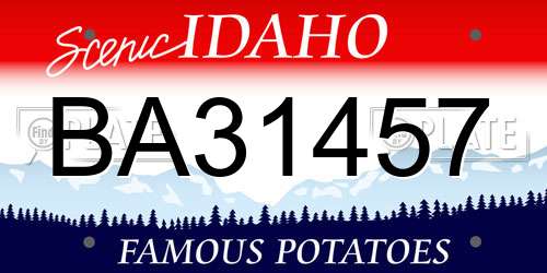 BA31457 Idaho License Plate