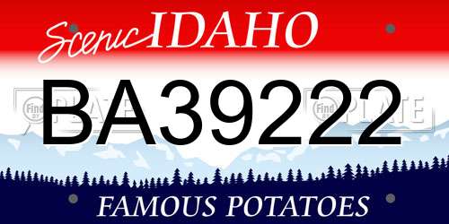 BA39222 Idaho License Plate