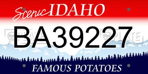 BA39227 Idaho License Plate