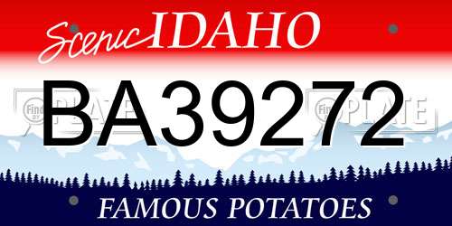 BA39272 Idaho License Plate