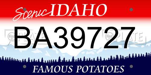 BA39727 Idaho License Plate