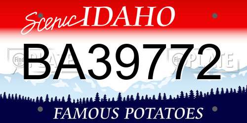 BA39772 Idaho License Plate