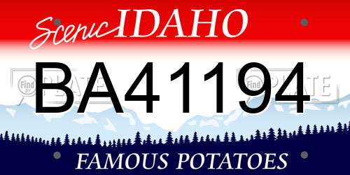 BA41194 Idaho License Plate