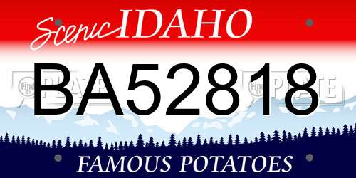 BA52818 Idaho License Plate
