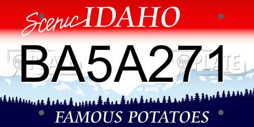 BA5A271 Idaho License Plate