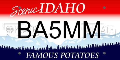 BA5MM Idaho License Plate