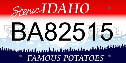 BA82515 Idaho License Plate