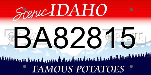BA82815 Idaho License Plate