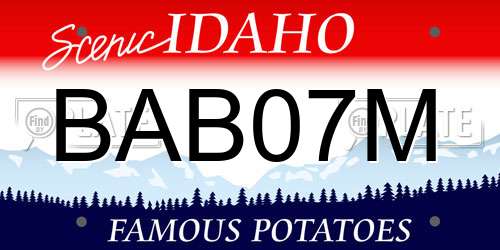 BAB07M Idaho License Plate