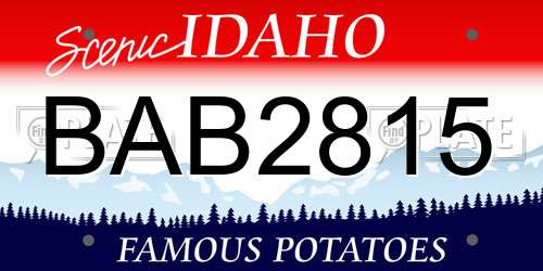 BAB2815 Idaho License Plate