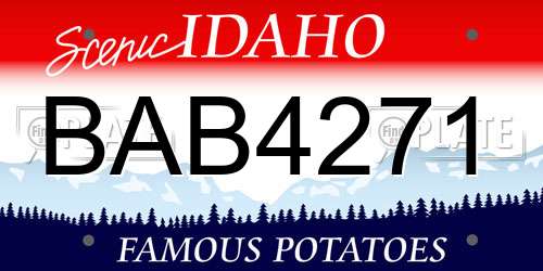 BAB4271 Idaho License Plate