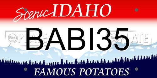 BABI35 Idaho License Plate