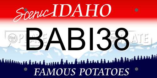 BABI38 Idaho License Plate