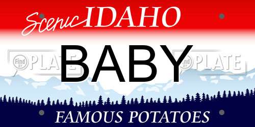 BABY Idaho License Plate