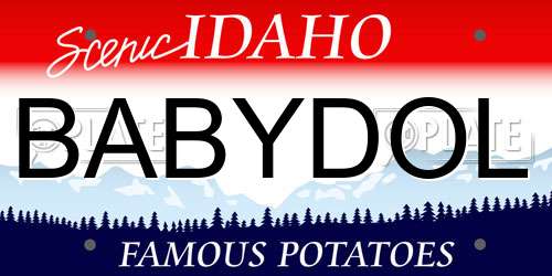 BABYDOL Idaho License Plate