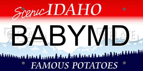 BABYMD Idaho License Plate