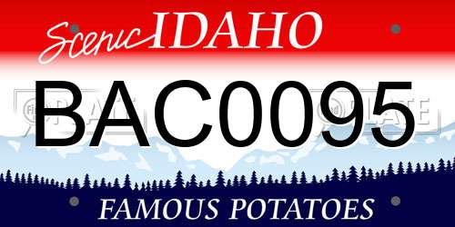 BAC0095 Idaho License Plate