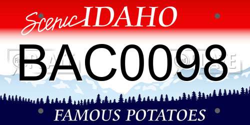 BAC0098 Idaho License Plate