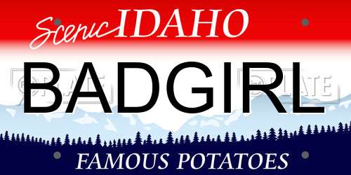 BADGIRL Idaho License Plate