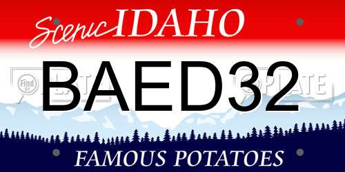BAED32 Idaho License Plate