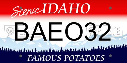 BAEO32 Idaho License Plate