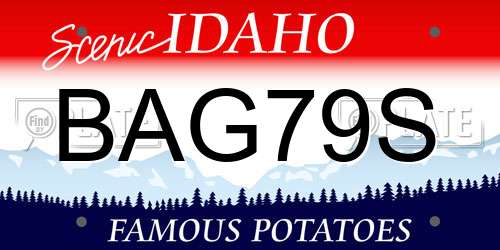 BAG79S Idaho License Plate