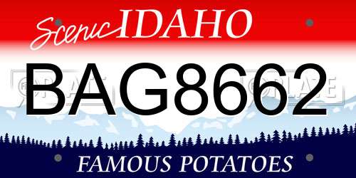 BAG8662 Idaho License Plate