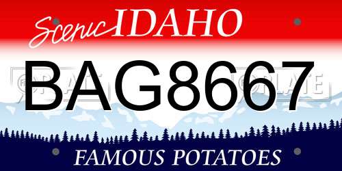 BAG8667 Idaho License Plate