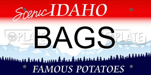BAGS Idaho License Plate