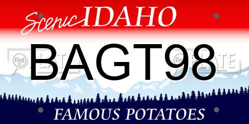 BAGT98 Idaho License Plate