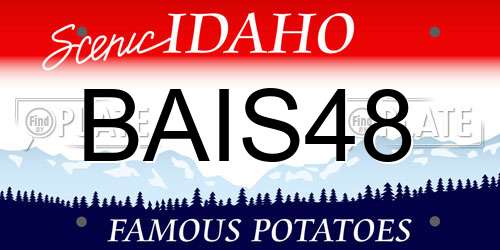 BAIS48 Idaho License Plate