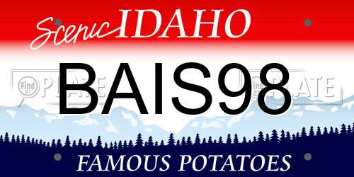 BAIS98 Idaho License Plate