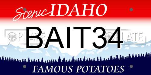 BAIT34 Idaho License Plate