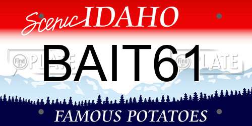 BAIT61 Idaho License Plate