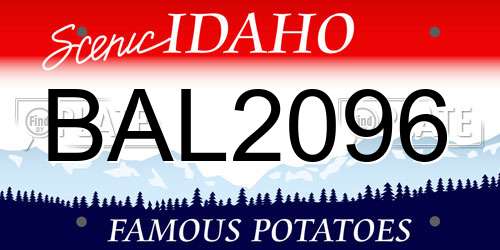 BAL2096 Idaho License Plate