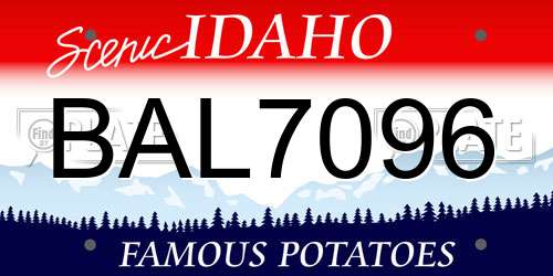 BAL7096 Idaho License Plate