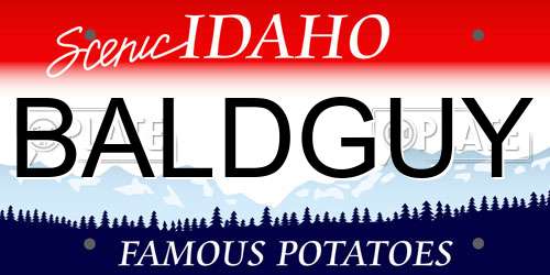 BALDGUY Idaho License Plate