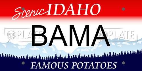BAMA Idaho License Plate