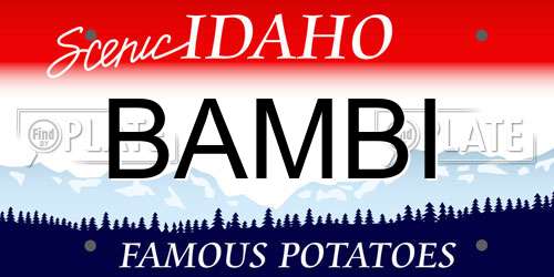 BAMBI Idaho License Plate