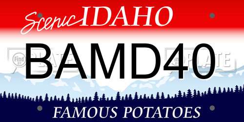 BAMD40 Idaho License Plate